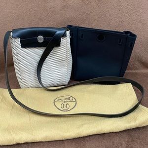 Hermes Herbag TPM - Navy Blue Mini Crossbody Bag